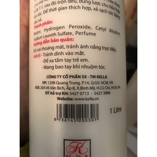 Oxy Nhuộm Tóc, Trợ Nhuộm Kella Chính Hãng 1000ml - mỹ phẩm phuongle7879