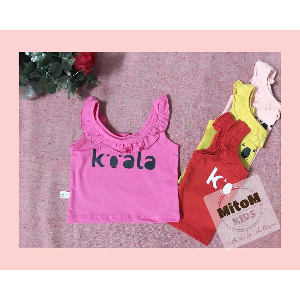 Áo dây cotton bé gái ♥️ FREESHIP ♥️ Chất thun cotton mềm mịn, dây viền bèo siêu đáng yêu