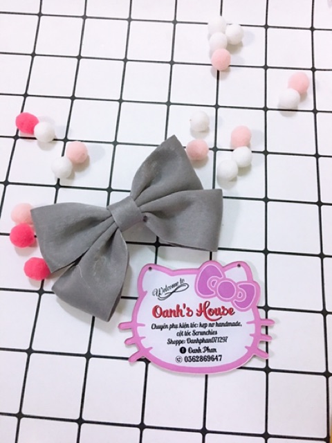 Kẹp nơ gấm đơn giản