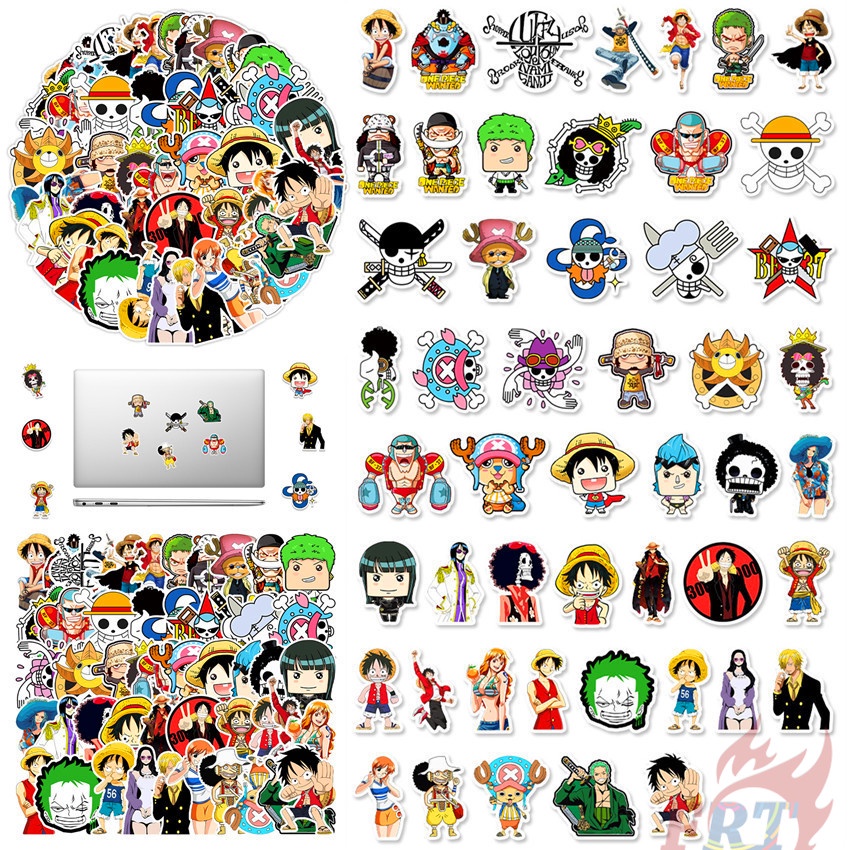 ❉ One Piece Series 04 Stickers ❉ 50Pcs/Set Anime DIY Fashion Waterproof  Mixed Luggage Laptop Skateboard Doodle Decals Stickers