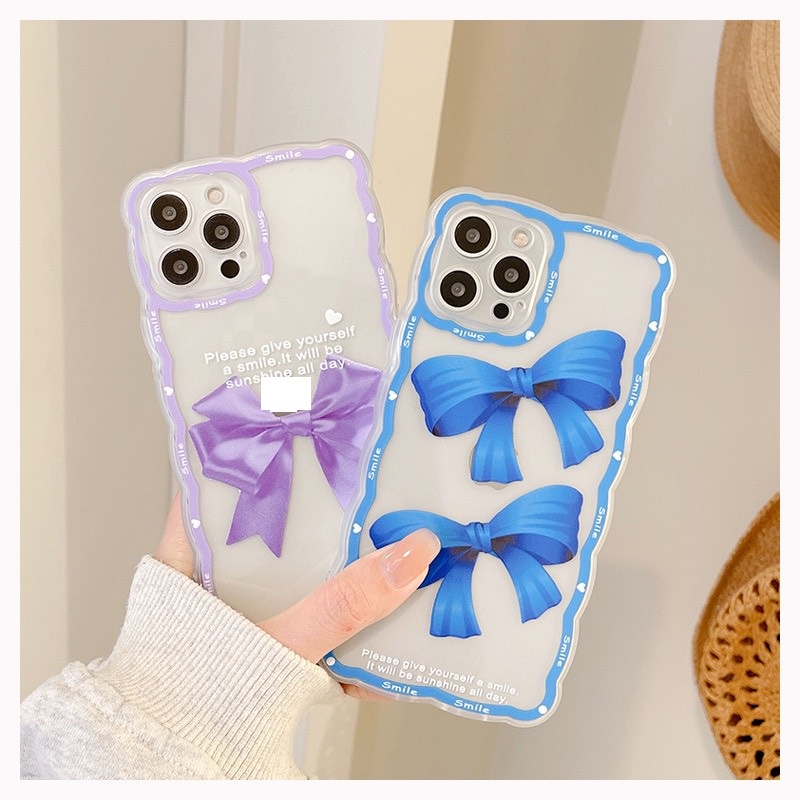 Ốp lưng iphone VIỀN CONG HÌNH NƠ silicon TPU mềm 7/7plus/8/8plus/xs/11/12/13/pro/max/plus
