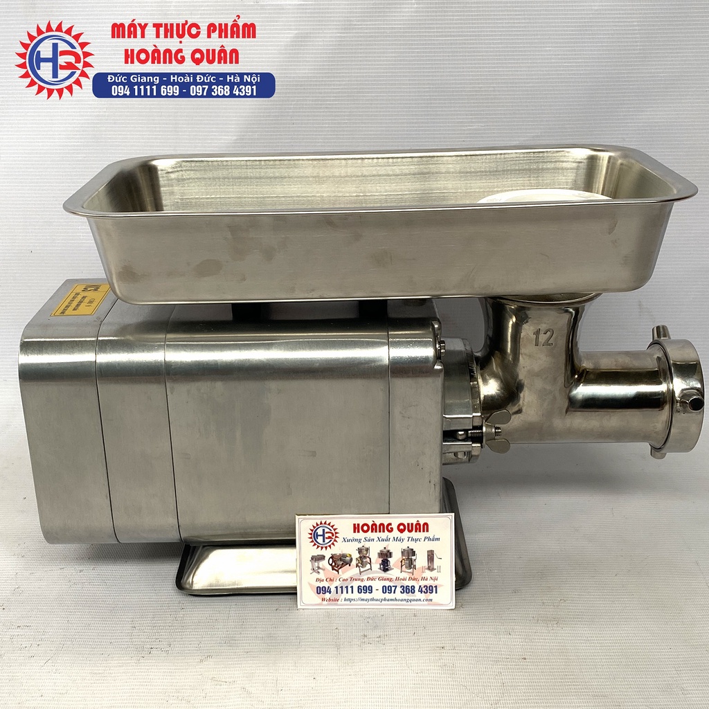 Máy xay thịt, đùn xương 1.1 KW - CỐI INOX 12 - KIỂU DÁNG ATS