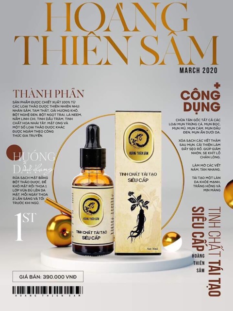 Tinh Chất Hoàng Thiên Sâm ⚡Free-Ship⚡tinh chất Hoàng Thiên Sâm giúp da trắng hồng, mịn màng | BigBuy360 - bigbuy360.vn