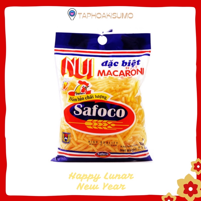 Nui ống dài SAFOCO gói 200 gram/ 400 gram