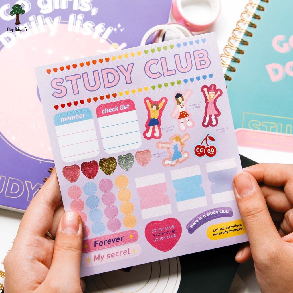 [Tặng Kèm Sticker] Sổ Lập Kế Hoạch Hàn Quốc Go Girl Daily List Korea Study CLub Planner