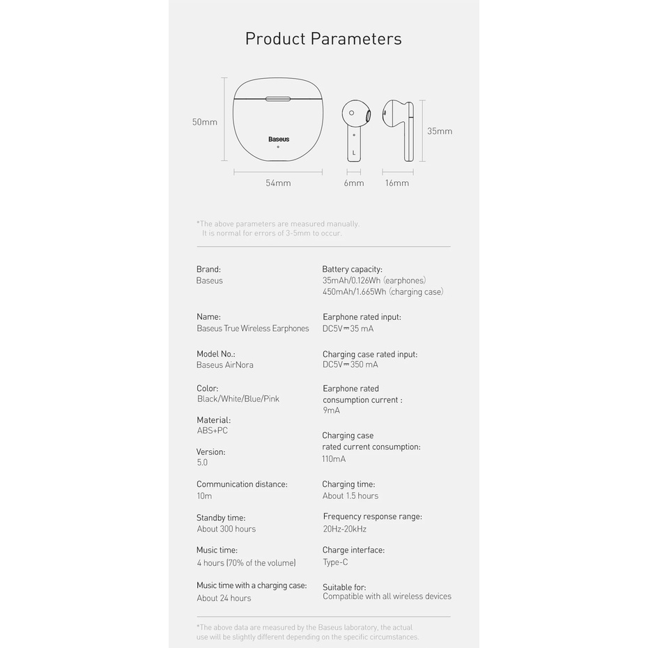 Tai nghe Bluetooth TWS Baseus W2 AirNora W5.0, Pin 4H, chống nước IPX4, ENC Call Noise reduction - Nhất Tín Computer