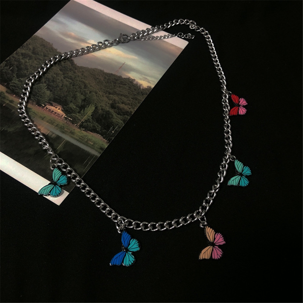 [Mã FASHIONCB231 hoàn tối đa 30K xu đơn 99K] Dây Chuyền Choker Mặt Bướm Đính Đá Nhiều Màu Thời Trang Cho Nữ | BigBuy360 - bigbuy360.vn