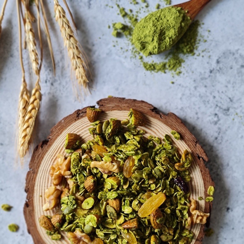 Granola Ngũ cốc Ăn Kiêng Không Đường Vị Matcha By Tuna