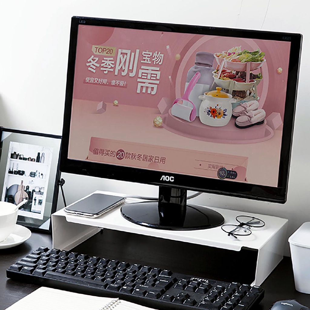 №Kệ sắt để bàn nâng tầm nhìn bàn phím màn hình máy tính tiện dụng