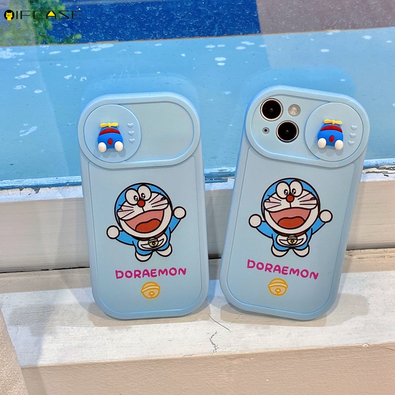 Ốp Điện Thoại Dẻo Họa Tiết Hoạt Hình Doremon 3D Dễ Thương Chống Sốc Cho iPhone 13 12 11 Pro Max XS Max XR X