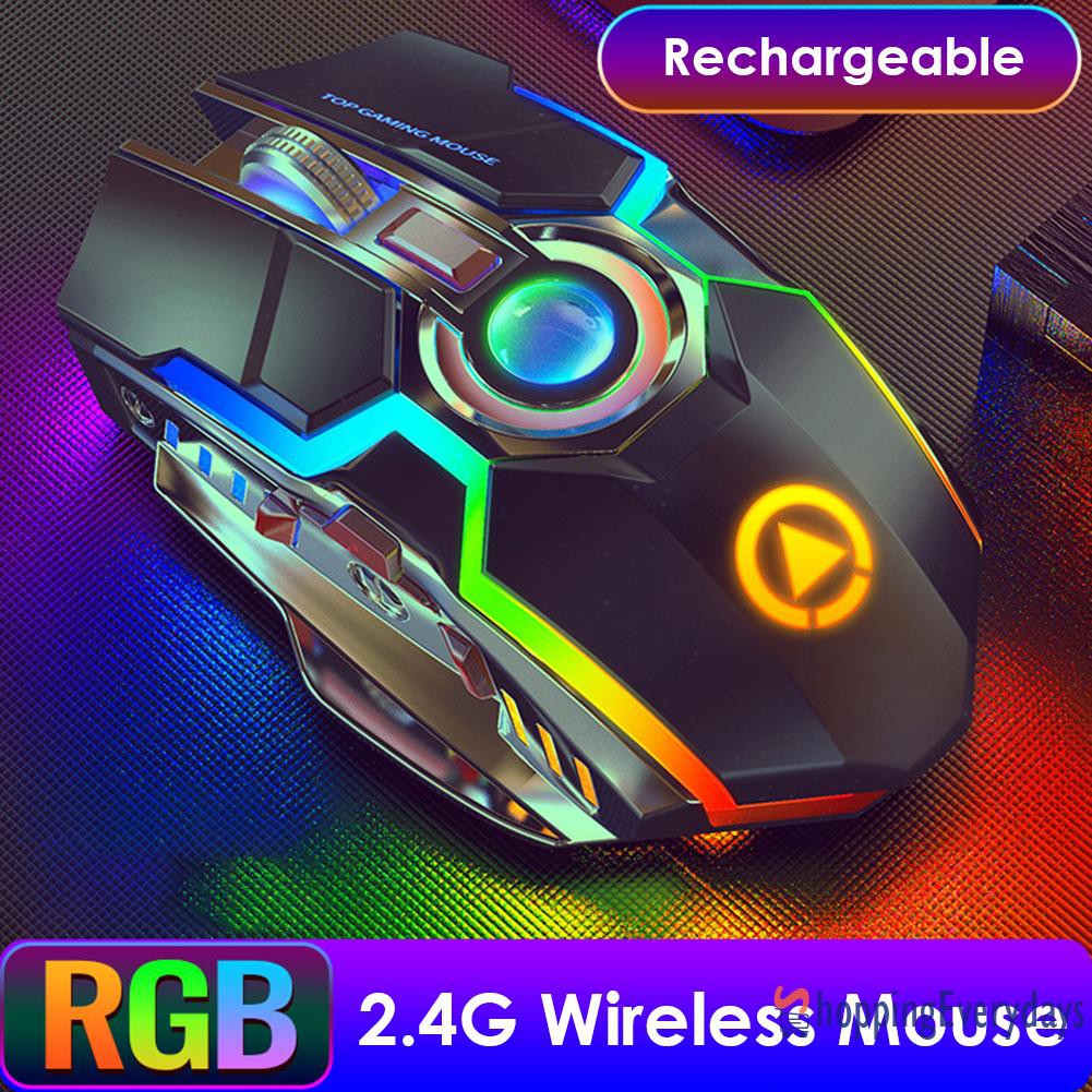 Chuột Gaming She A5 Không Dây Quang Học 1600dpi Rgb 2.4g