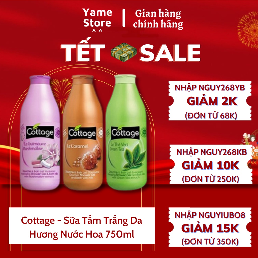 Cottage - Sữa Tắm Trắng Da Hương Nước Hoa 750ml