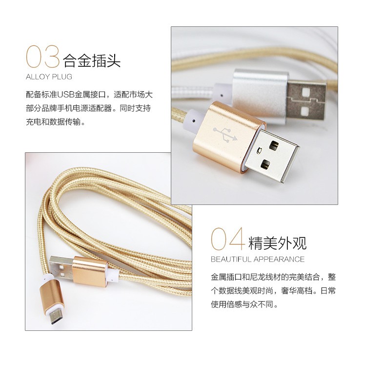 Dây Cáp Sạc Đồng Bộ Dữ Liệu Micro Usb Dài 1.5m Cho Android