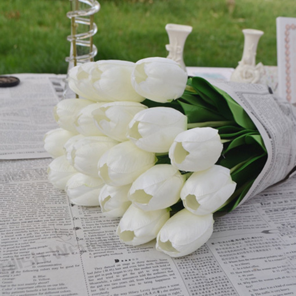 Hoa Tulips giả trang trí phòng khách - Bộ 2 bông