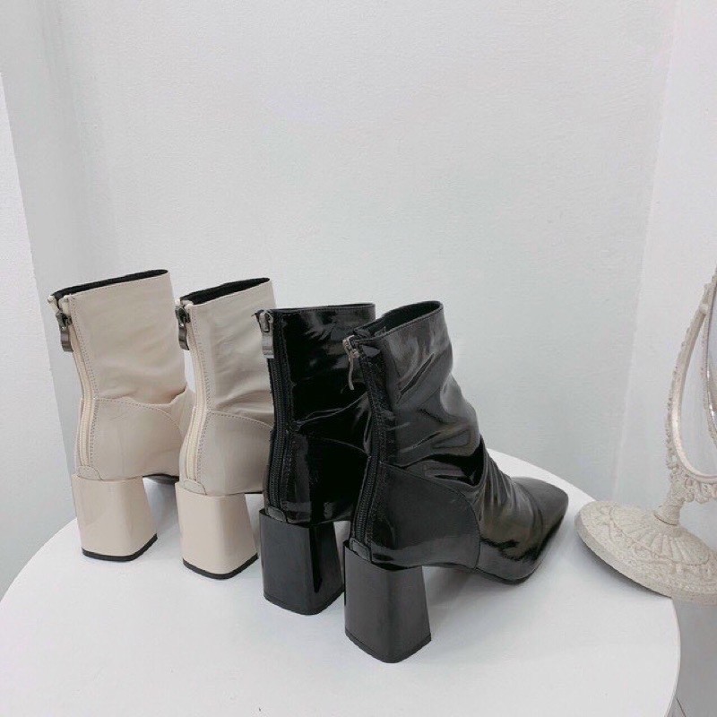 GIÀY BỐT NỮ/BOOT BÓNG CAO CỔ DA NHĂN BÓNG CAO 7 CM | BigBuy360 - bigbuy360.vn