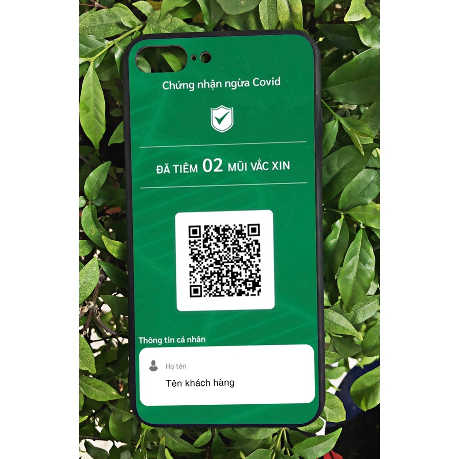 Ốp lưng in theo yêu cầu cá nhân siêu độc đáo  hình chứng nhận đã t.iêm vac.xin Co Vi19