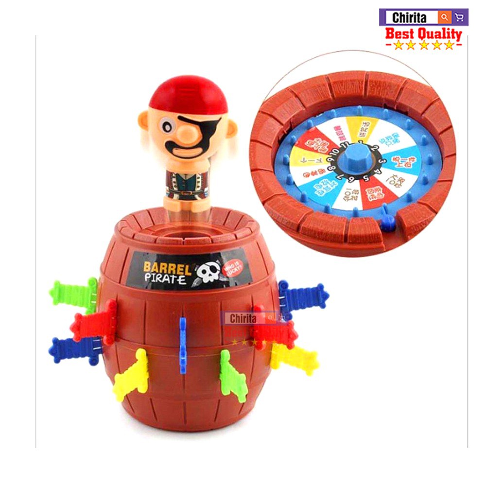 Đồ Chơi Đâm Hải Tặc Lucky Game Loại Lớn 16 Kiếm 19x14x14cm - Đâm Hải Tặc Kịch Tính Có Vòng Quay May Mắn NO.HY-013