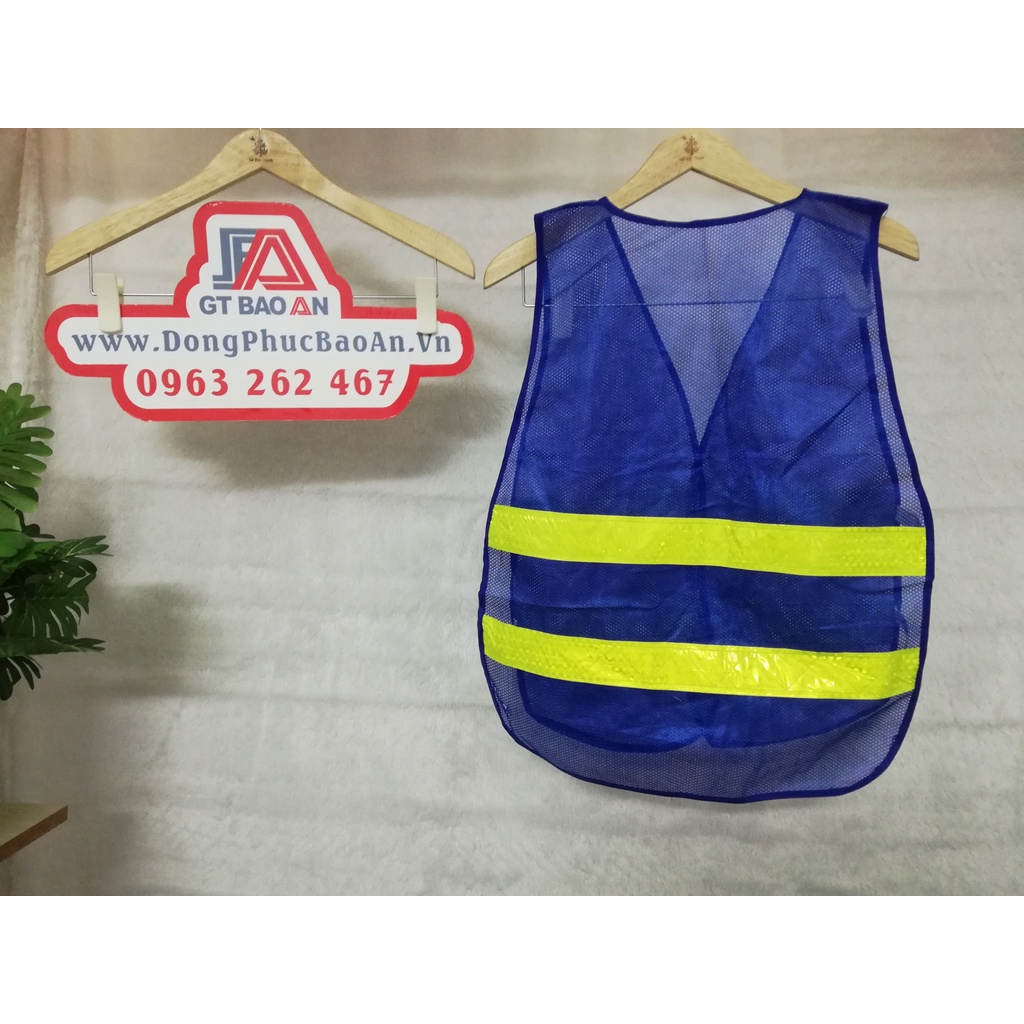 Áo lưới phản quang màu xanh bích 2 sọc chuối 3M cho công nhân xây dựng công trường