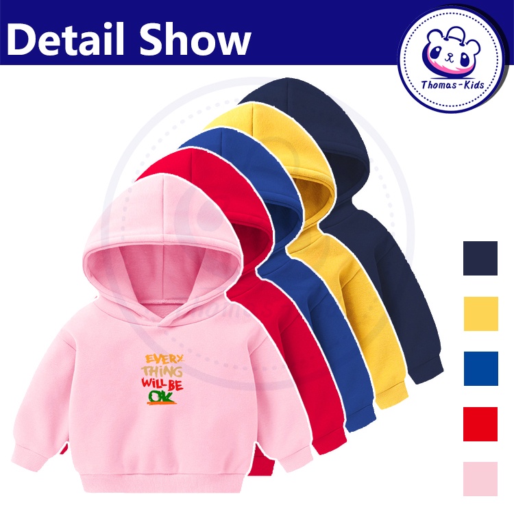 1 Mảnh Áo Khoác Hoodie Màu Trơn Cho Bé Trai Và Bé Gái D142]2022 2-6Y