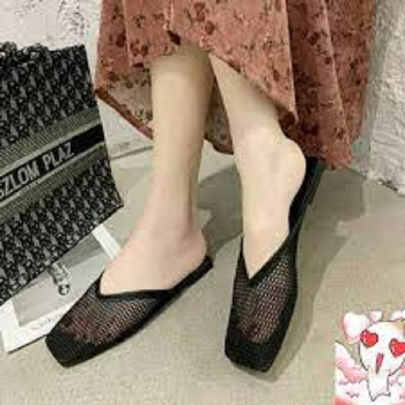 FREE SHIP dép nữ phối lưới êm chân thoáng khí siêu đẹp