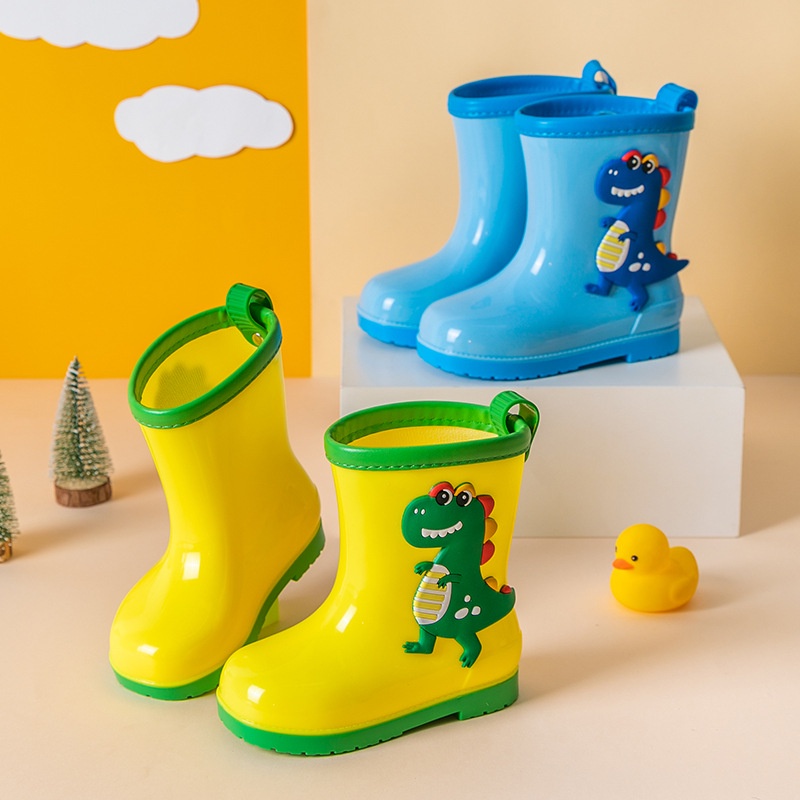 Ủng đi mưa LEMONKID đế mềm chống thấm nước chống mài mòn mới dành cho bé trai và bé gái
