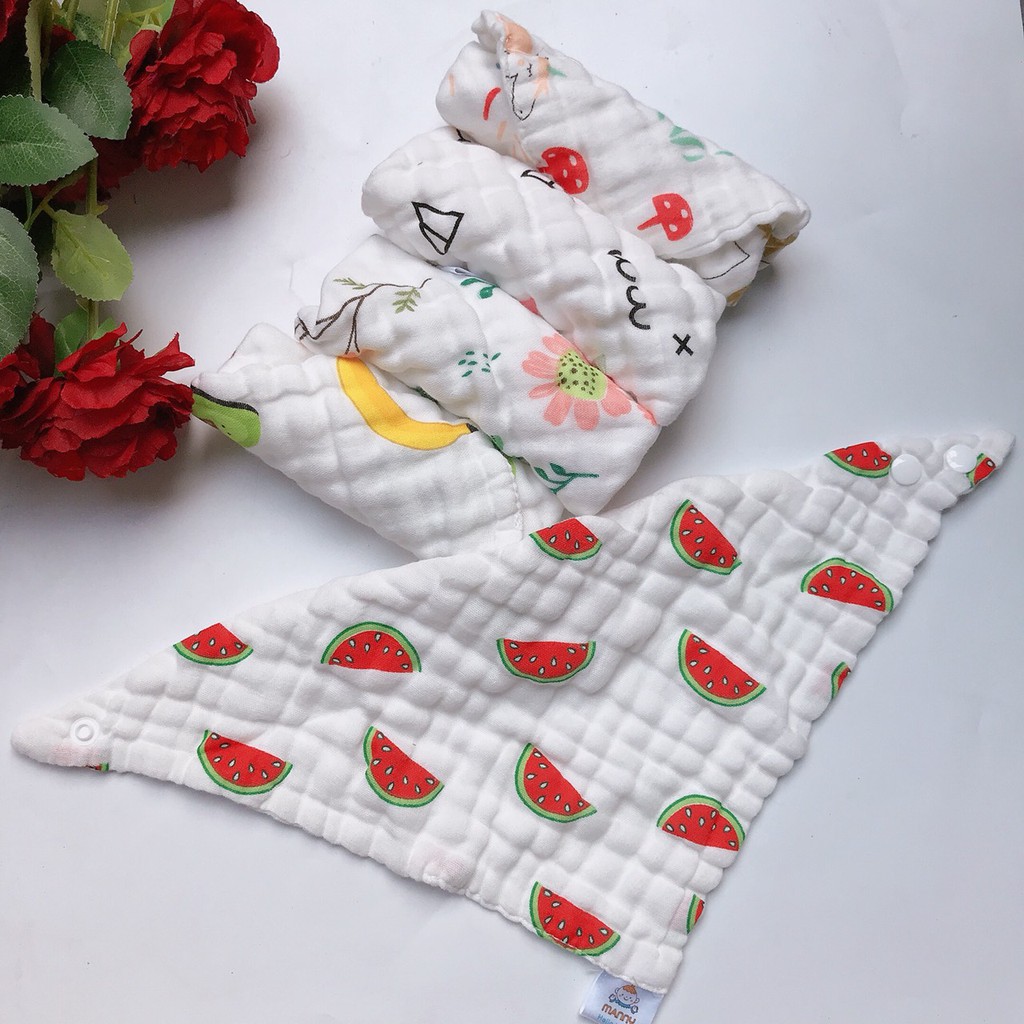 Set 5 YẾM tam giác xô organic 6 lớp cho bé