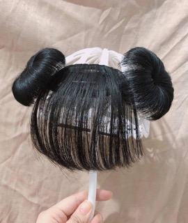 Bộ tóc giả cho bé (đã có màu nâu đen)