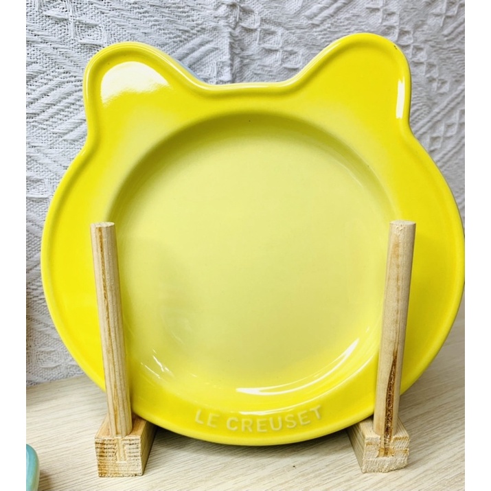 Đĩa gốm sứ hình tai thỏ hồng 20cm, gấu 16cm xinh xắn - Tiện lợi, đa năng