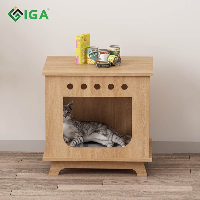 Nhà Cho Mèo IGA- PET Màu Gỗ - GP203
