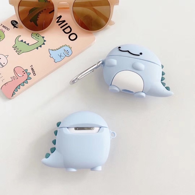 Case Airpod 1/2/Pro/3 hình khủng long bờm xanh