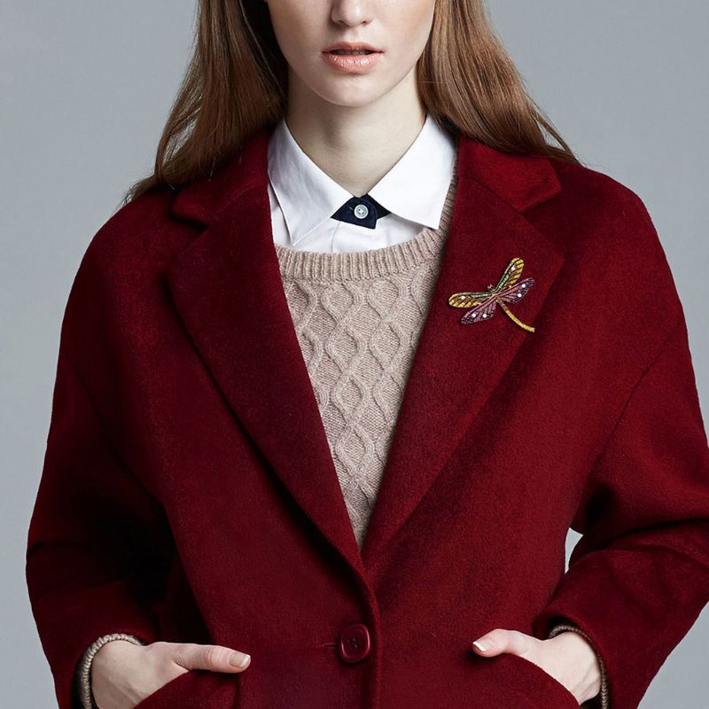 Ghim Cài Áo Hình Chuồn Chuồn Đính Đá Nhiều Màu Sắc Thời Trang