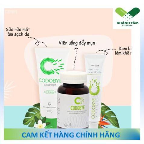 ! [COMBO] 4 hộp viên uống CODOBYE, tặng kèm 1 chai sữa rửa mặt CODOBYE CLEANSER