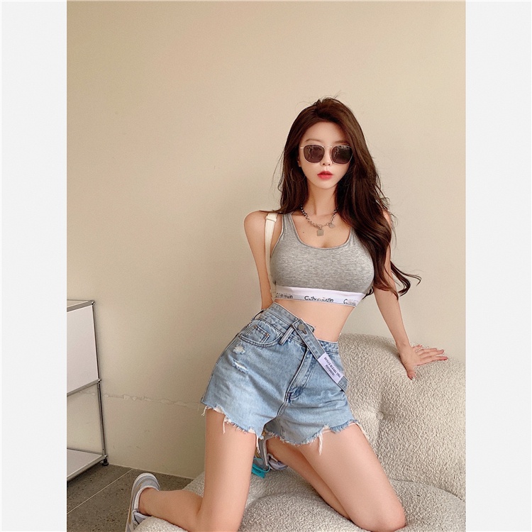 DUNEA Quần Short Denim Thiết Kế Độc Đáo Thời Trang Cá Tính Cho Nữ