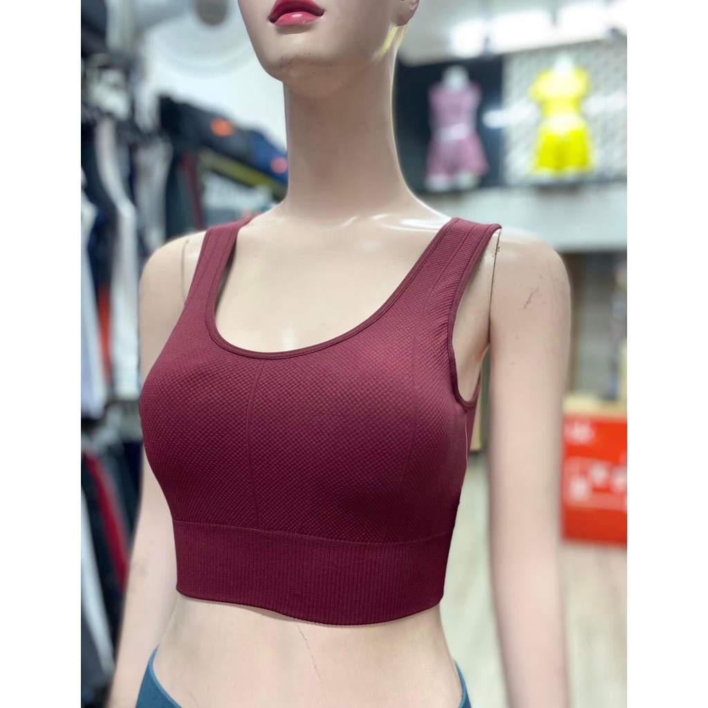 Áo Bra Tập Gym Yoga Nữ Xuất Vải Thun Dệt Kim Cao Cấp Cổ V+U