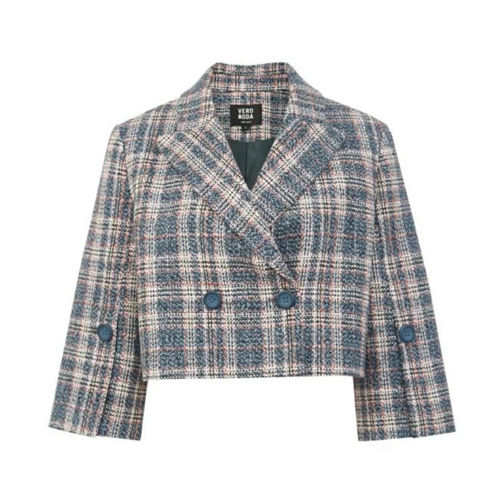 [Size M] Vero Moda Áo khoác blazer cổ vest dáng croptop tay cách điệu | BigBuy360 - bigbuy360.vn