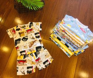 Bộ lanh lụa bé trai qc