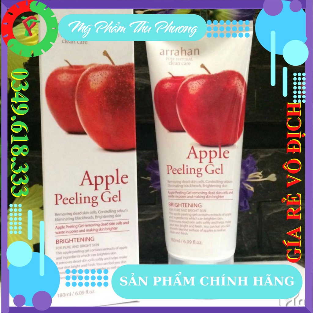 Kem Tẩy Tế bào da chết MỸ PHẨM chăm sóc da Hàn Quốc Chính Hãng vị hoa quả táo Arahan Apple White Peeling Gel