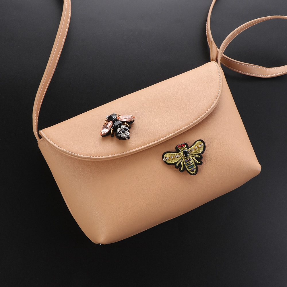 Bộ 2 miếng vá trang trí quần áo hình ong đính sequin