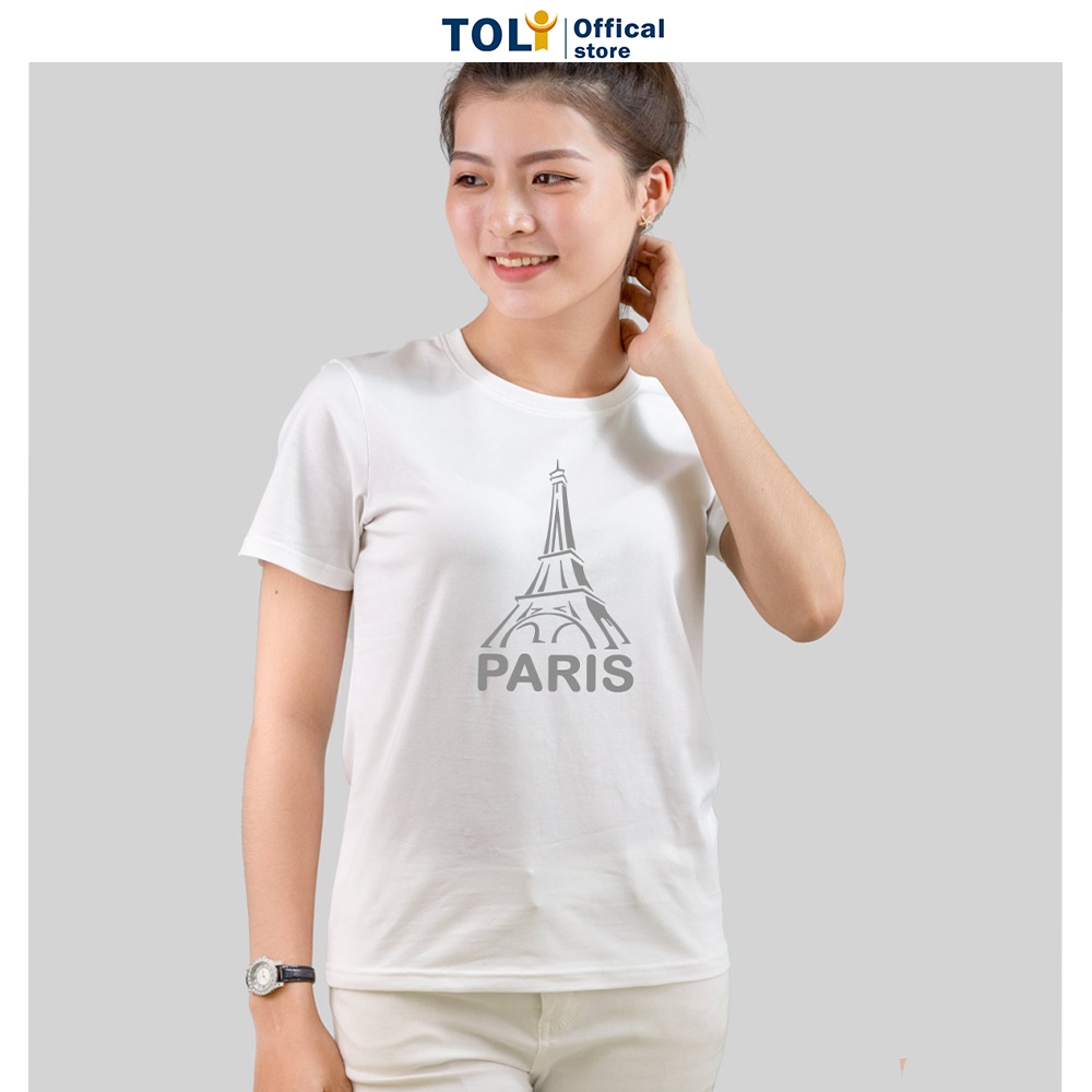 Áo thun nữ TOLI cổ tròn màu Trắng in Your DANCE 100% cotton 4 chiều mềm mịn, co dãn, form suông cơ bản