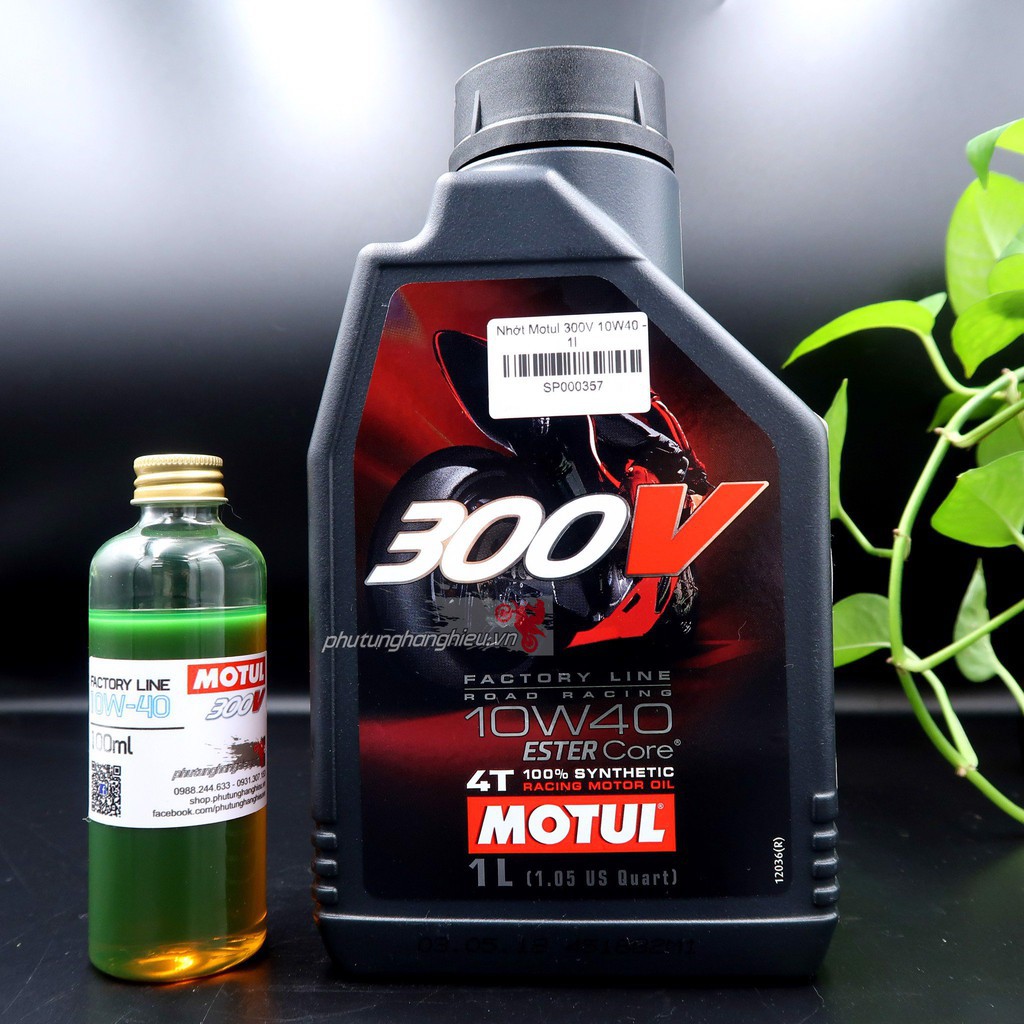 [CHÍNH HÃNG] Nhớt full tổng hợp MOTUL 300V 10w40 tem 3 lớp Pháp chính hãng.