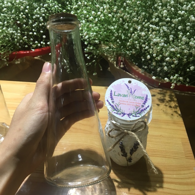 Lọ thuỷ tinh thí nghiệm, lọ thuỷ tinh trụ có nắp đậy cao 20cm