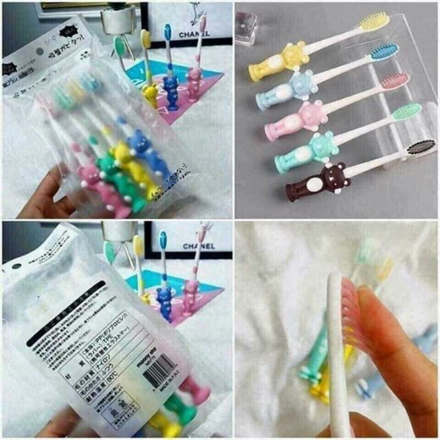 SÉT 4 BÀN CHẢI HÌNH THÚ CHO BÉ HÀN QUỐC