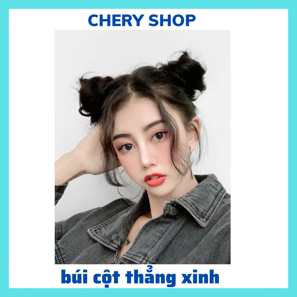 Tóc giả búi cột thẳng siêu hot hit