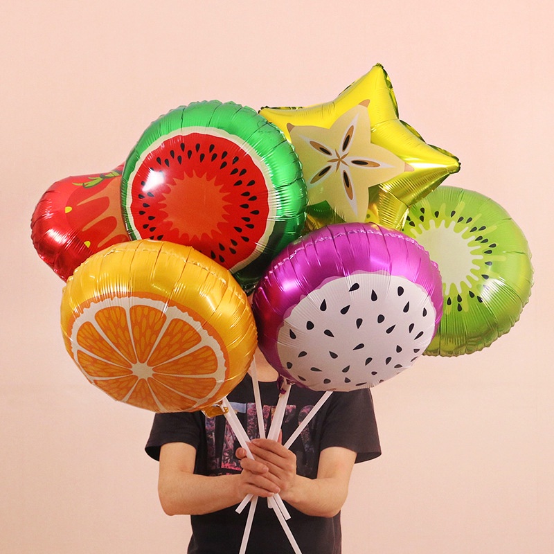 Bong Bóng Màng Nhôm 18 Inch Hình Trái Cây Xinh Xắn Trang Trí Tiệc