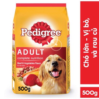 Pedigree - Thức ăn chó lớn- vị thịt bò & rau củ - 500g