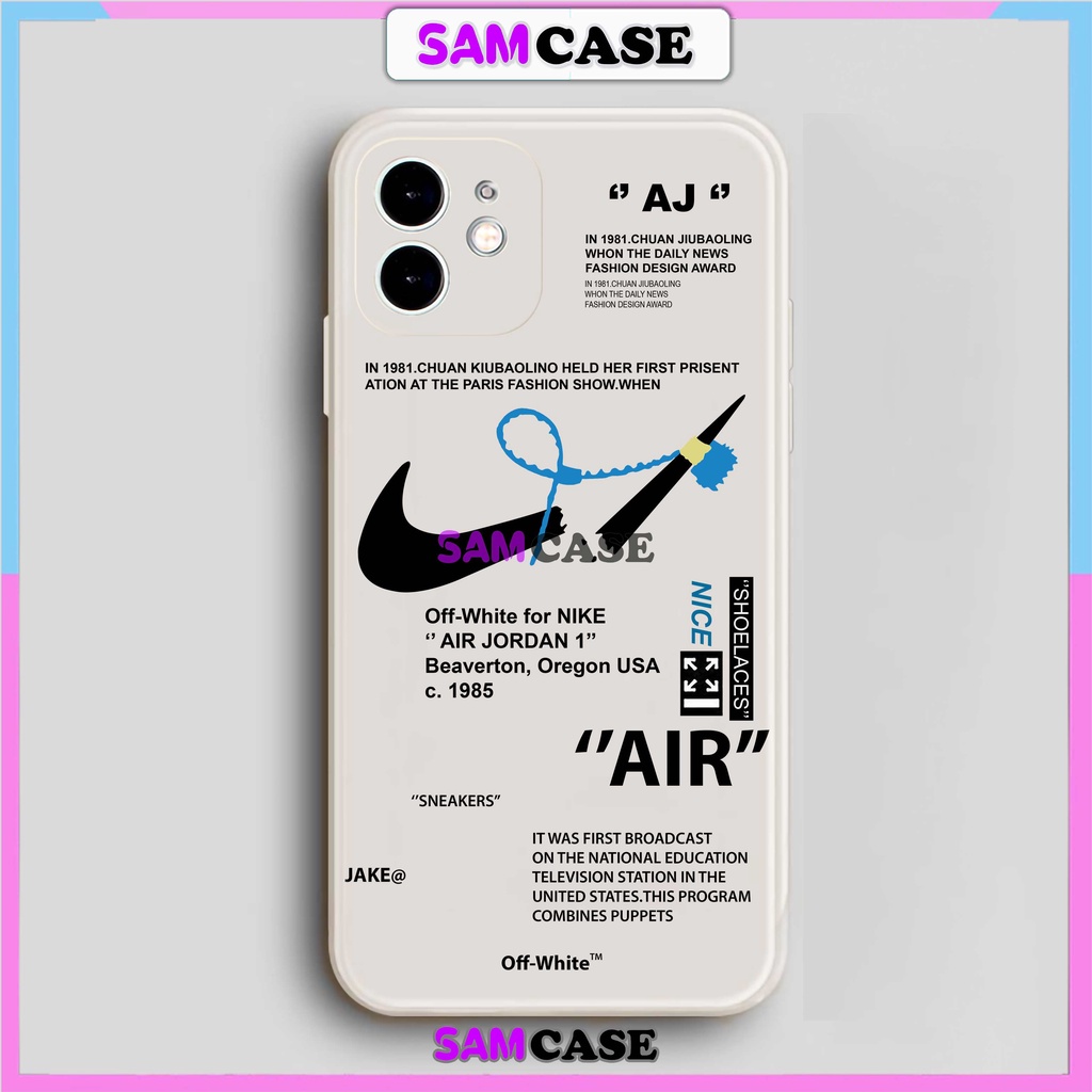 Ốp lưng iPhone Nike cạnh viền vuông silicon dẻo bảo vệ camera cho iphone 6/6s/7/8/X/XS/XR/11/12/13/14 Pro Plus Max cute