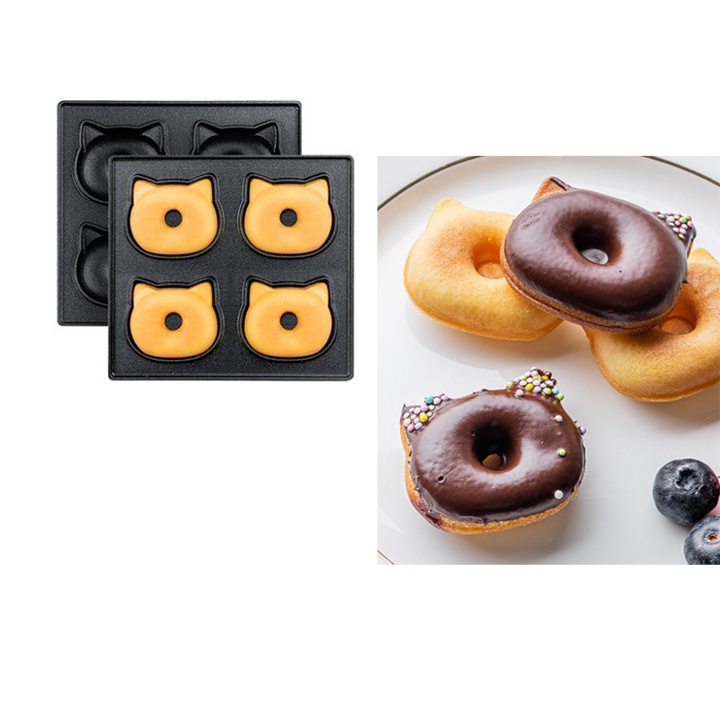 Khuôn lẻ nướng bánh donut mặt gấu ngộ nghĩnh máy Torsom