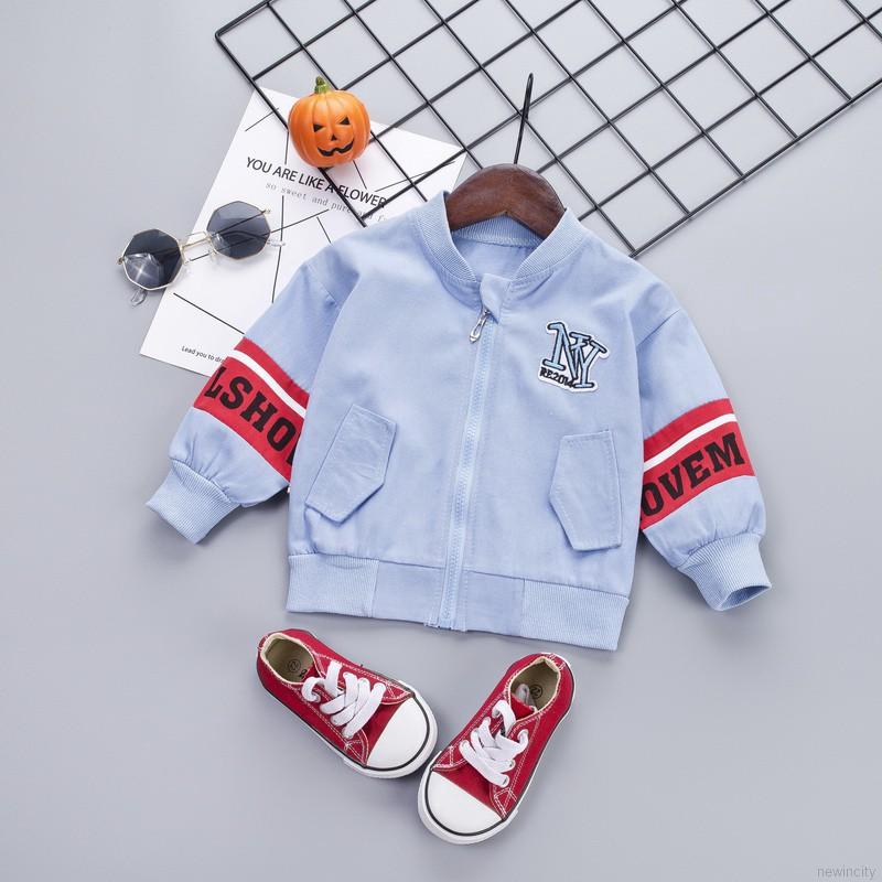 Áo khoác hoodie kéo khóa in chữ cho bé trai