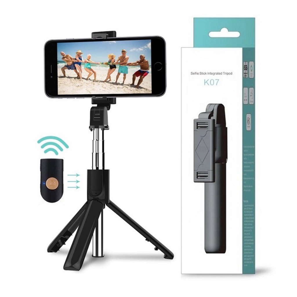 Gậy chụp ảnh 3 chân có điều khiển Bluetooth, cây livestream,tự sướng Tripod K07  – KYWI SHOP