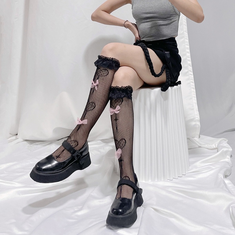 XIXI Vớ ren đính nơ phong cách Lolita dễ thương dành cho nữ